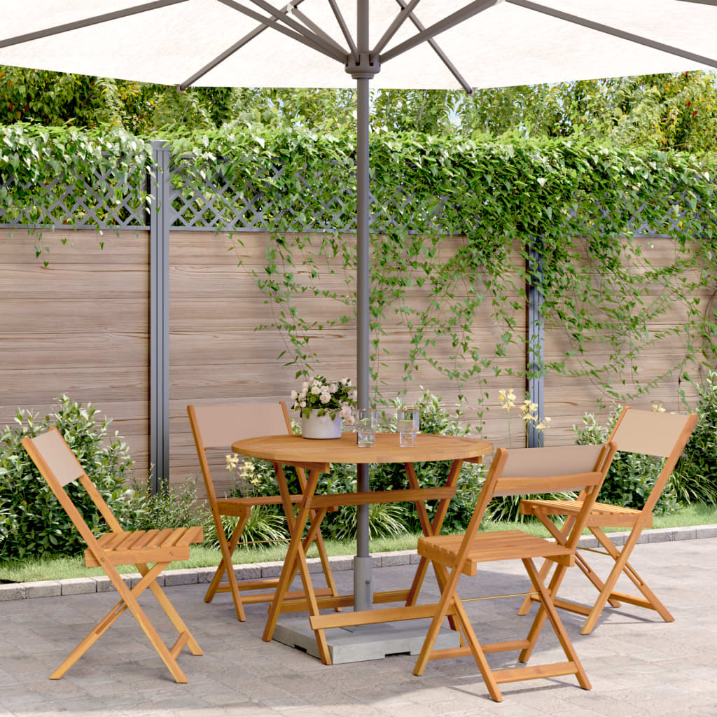 Set Mobilier Bistro, 3 Piese, Textil /Lemn Masiv