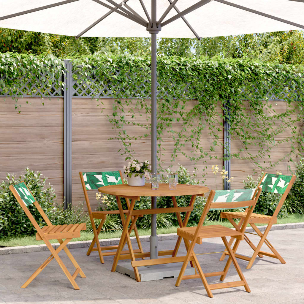 Set Mobilier Bistro, 3 Piese, Textil /Lemn Masiv
