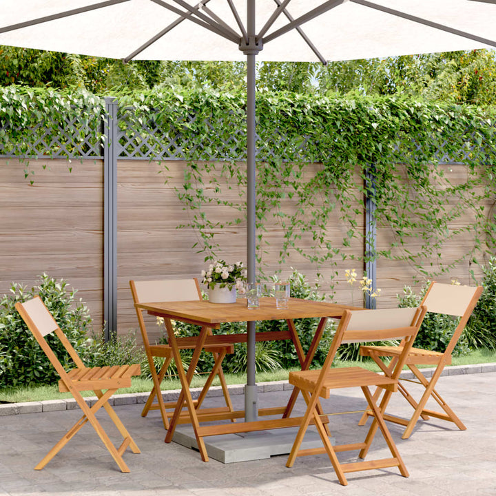 Set Mobilier Bistro, 3 Piese, Textil /Lemn Masiv