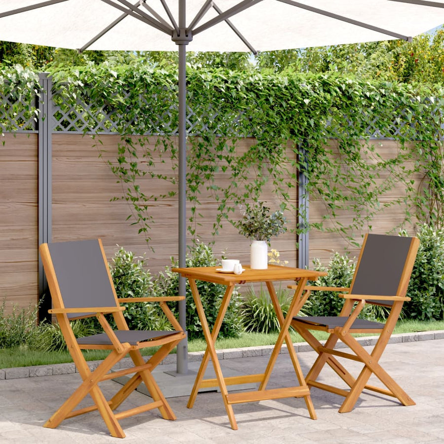 Set Mobilier Bistro, 3 Piese, Textil /Lemn Masiv
