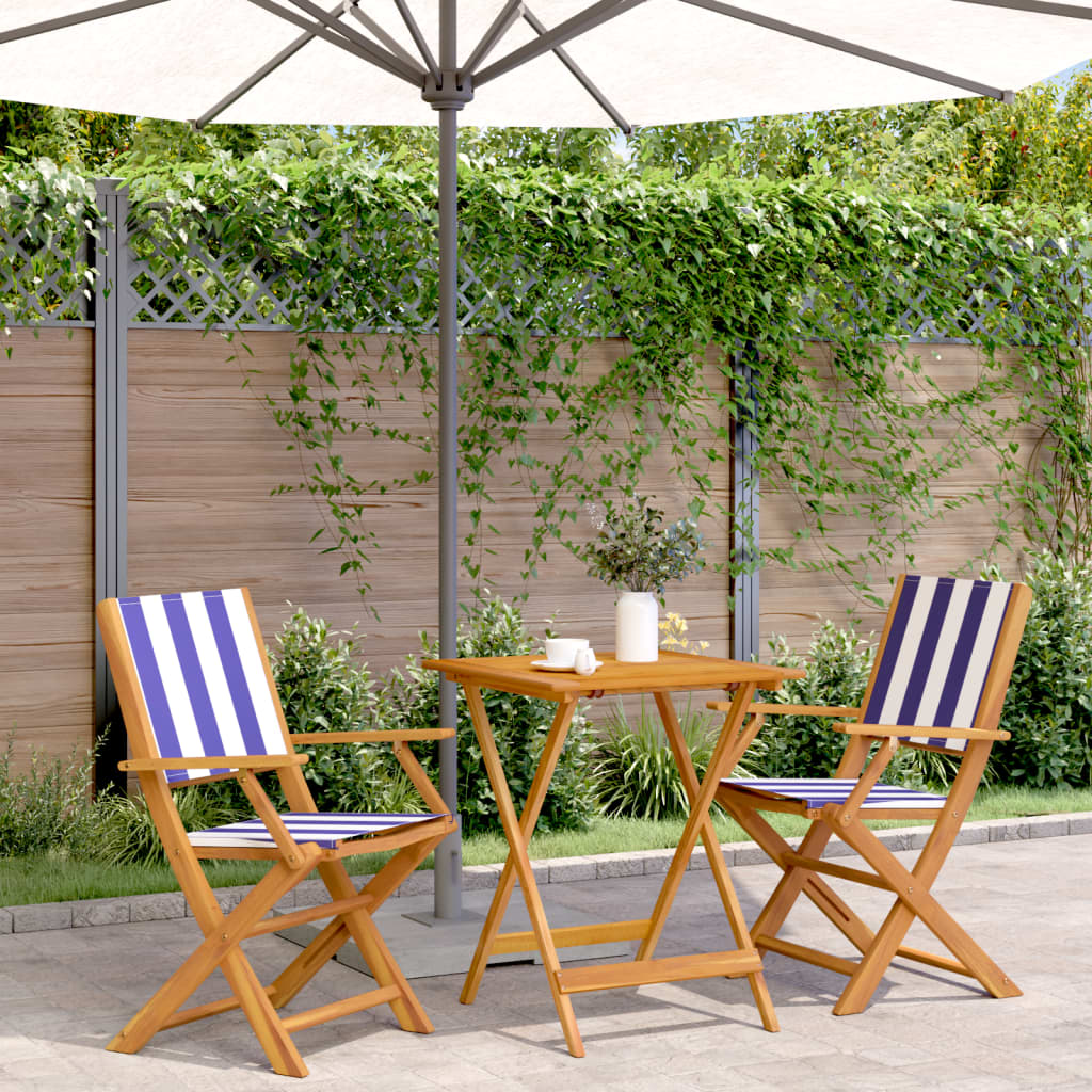 Set Mobilier Bistro, 3 Piese, Textil /Lemn Masiv