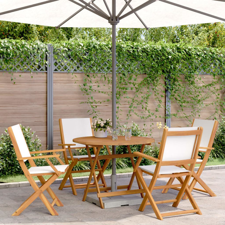 Set Mobilier Bistro, 3 Piese, Textil /Lemn Masiv