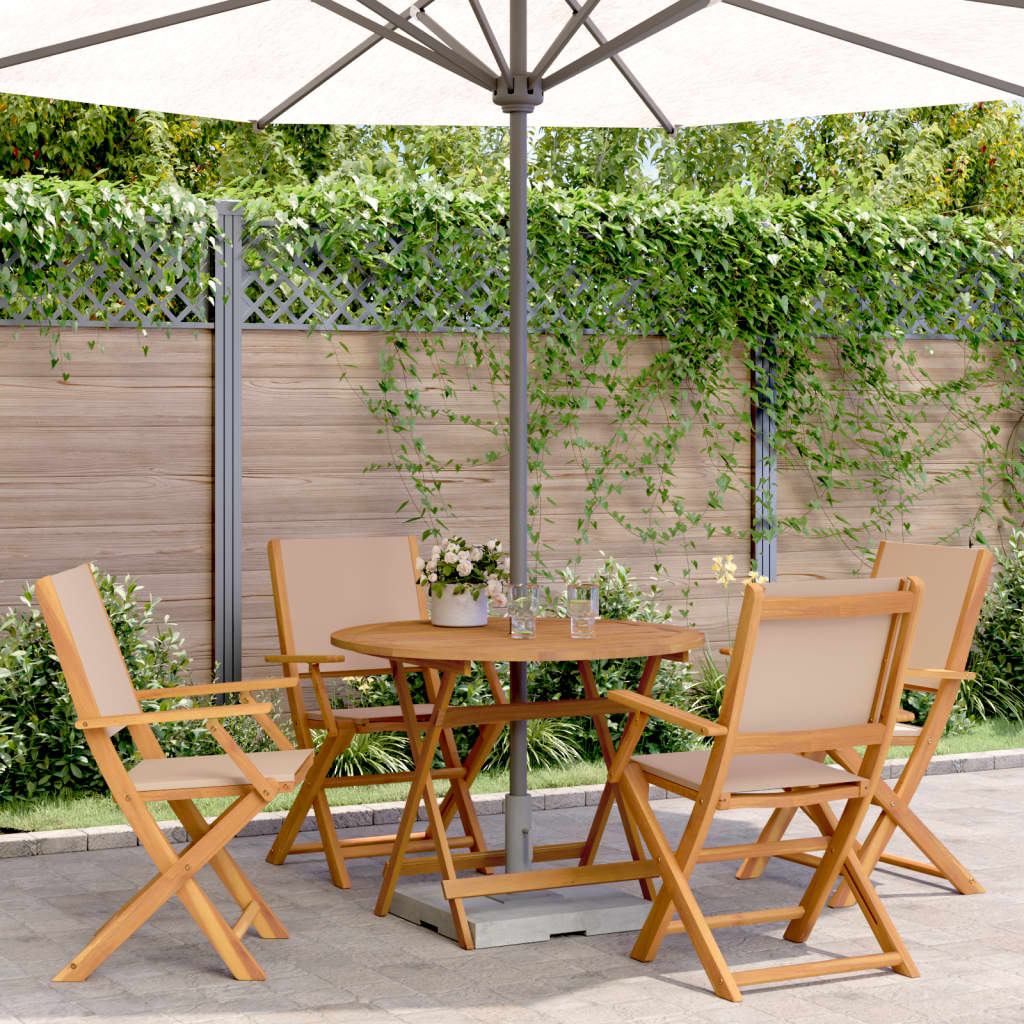 Set Mobilier Bistro, 3 Piese, Textil /Lemn Masiv