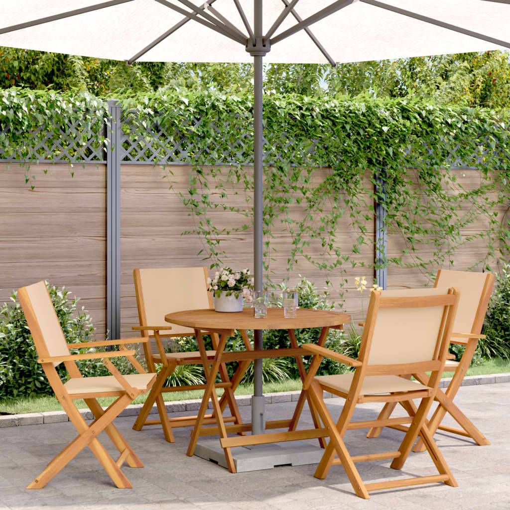 Set Mobilier Bistro, 3 Piese, Textil /Lemn Masiv