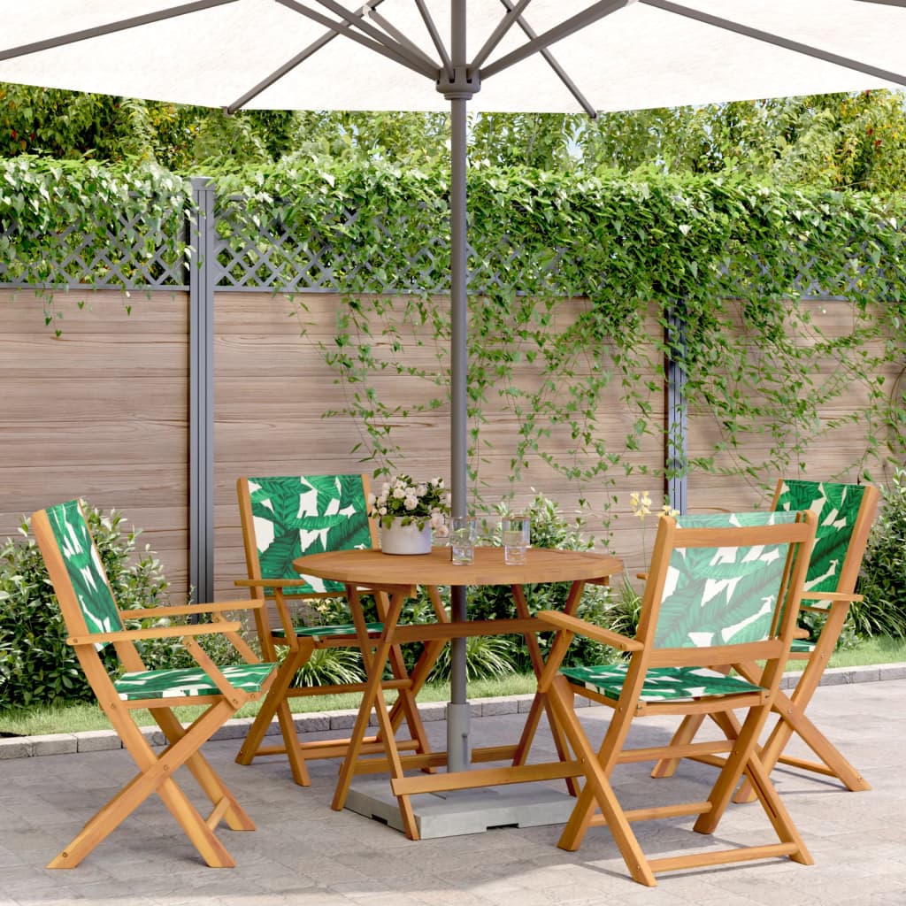 Set Mobilier Bistro, 3 Piese, Textil /Lemn Masiv