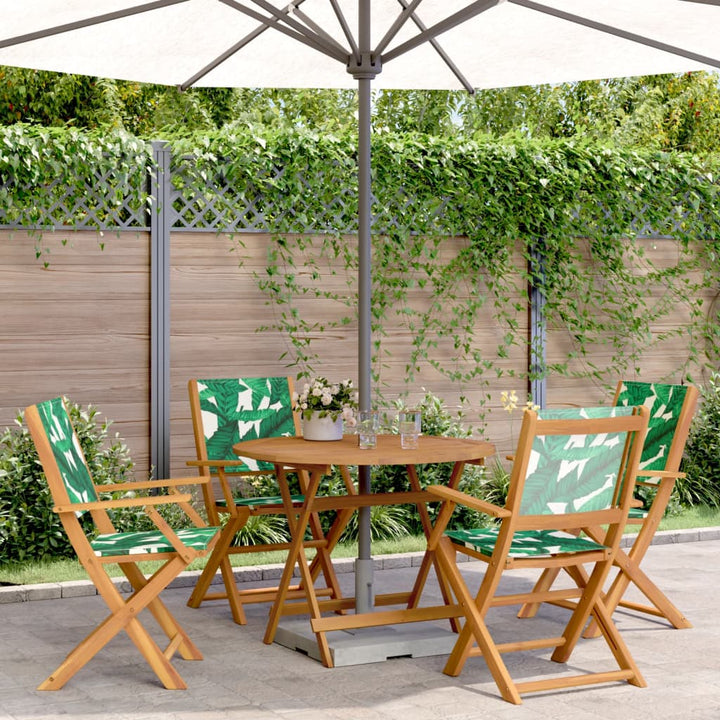 Set Mobilier Bistro, 3 Piese, Textil /Lemn Masiv