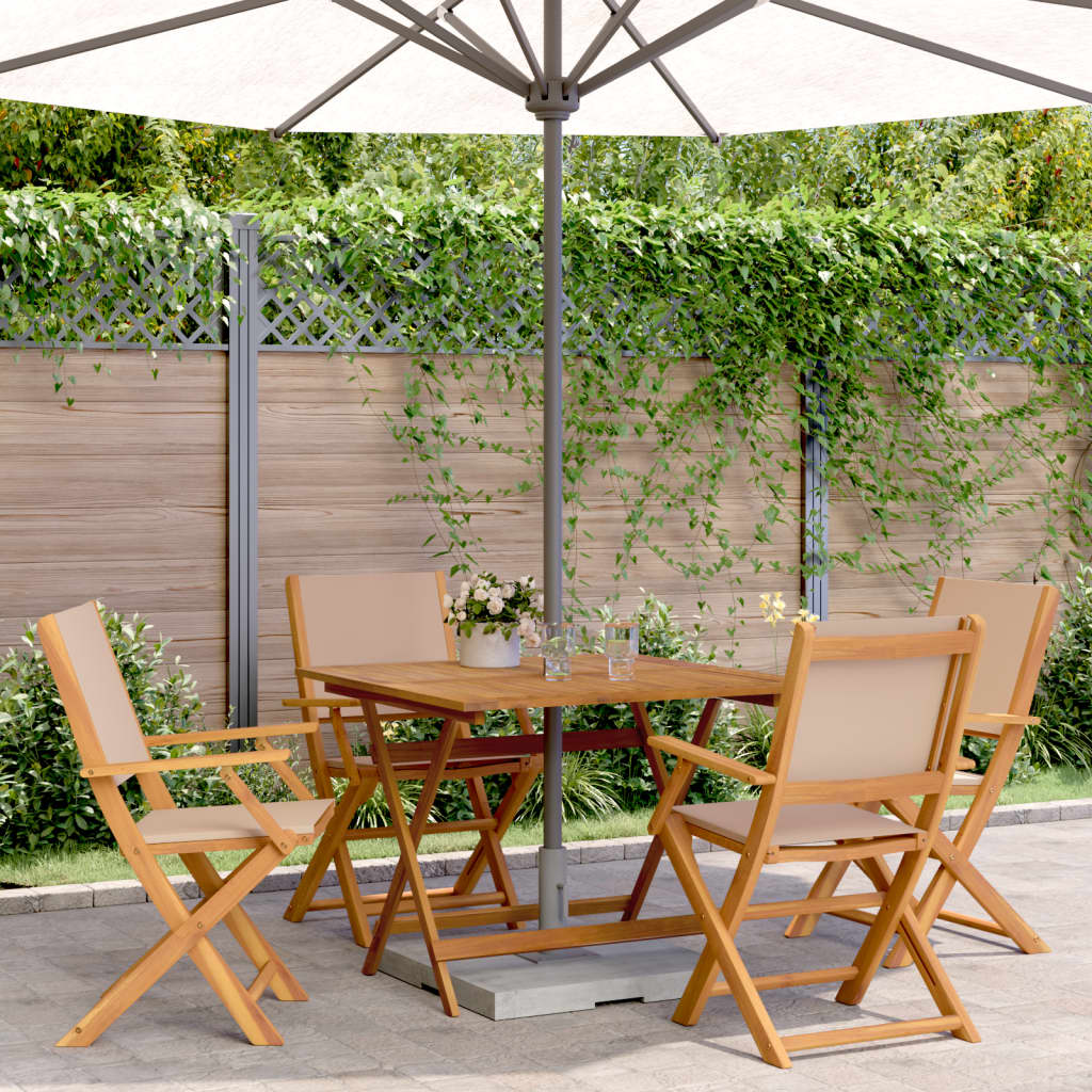 Set Mobilier Bistro, 3 Piese, Textil /Lemn Masiv