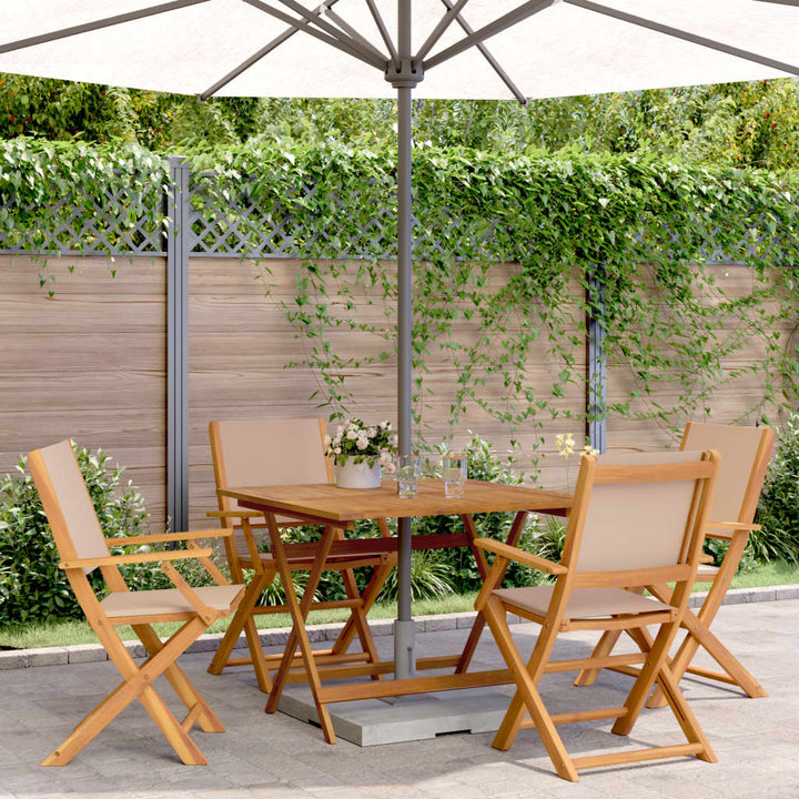 Set Mobilier Bistro, 3 Piese, Textil /Lemn Masiv