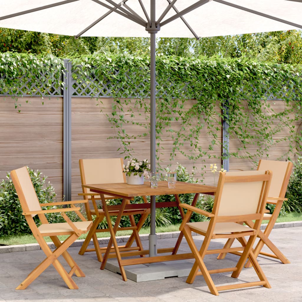 Set Mobilier Bistro, 3 Piese, Textil /Lemn Masiv