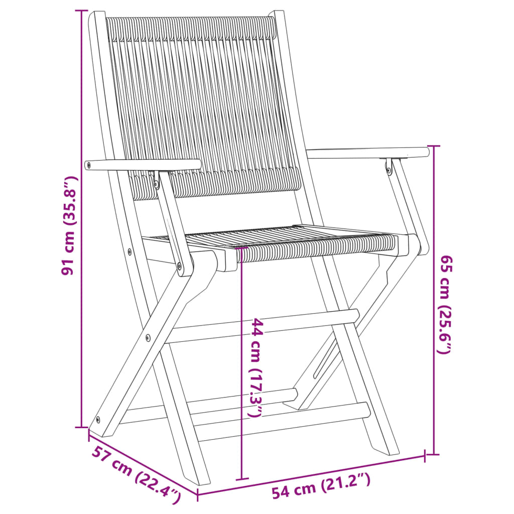 Set Mobilier Bistro, 3 Piese, , Polipropilenă Și Lemn Masiv