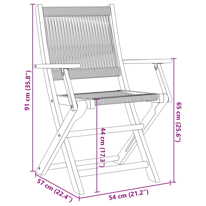 Set Mobilier Bistro, 3 Piese, , Polipropilenă Și Lemn Masiv