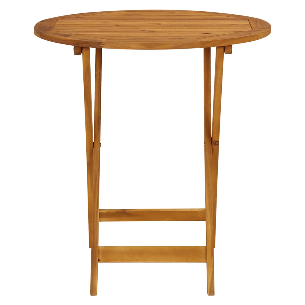 Set Mobilier Bistro, 3 Piese, , Polipropilenă Și Lemn Masiv