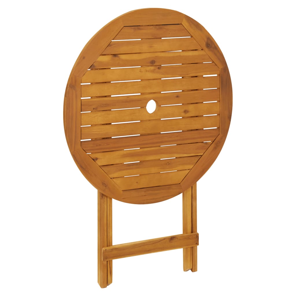 Set Mobilier Bistro, 3 Piese, , Polipropilenă Și Lemn Masiv