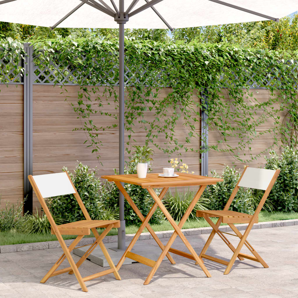 Set Mobilier Bistro, 3 Piese, Textil /Lemn Masiv