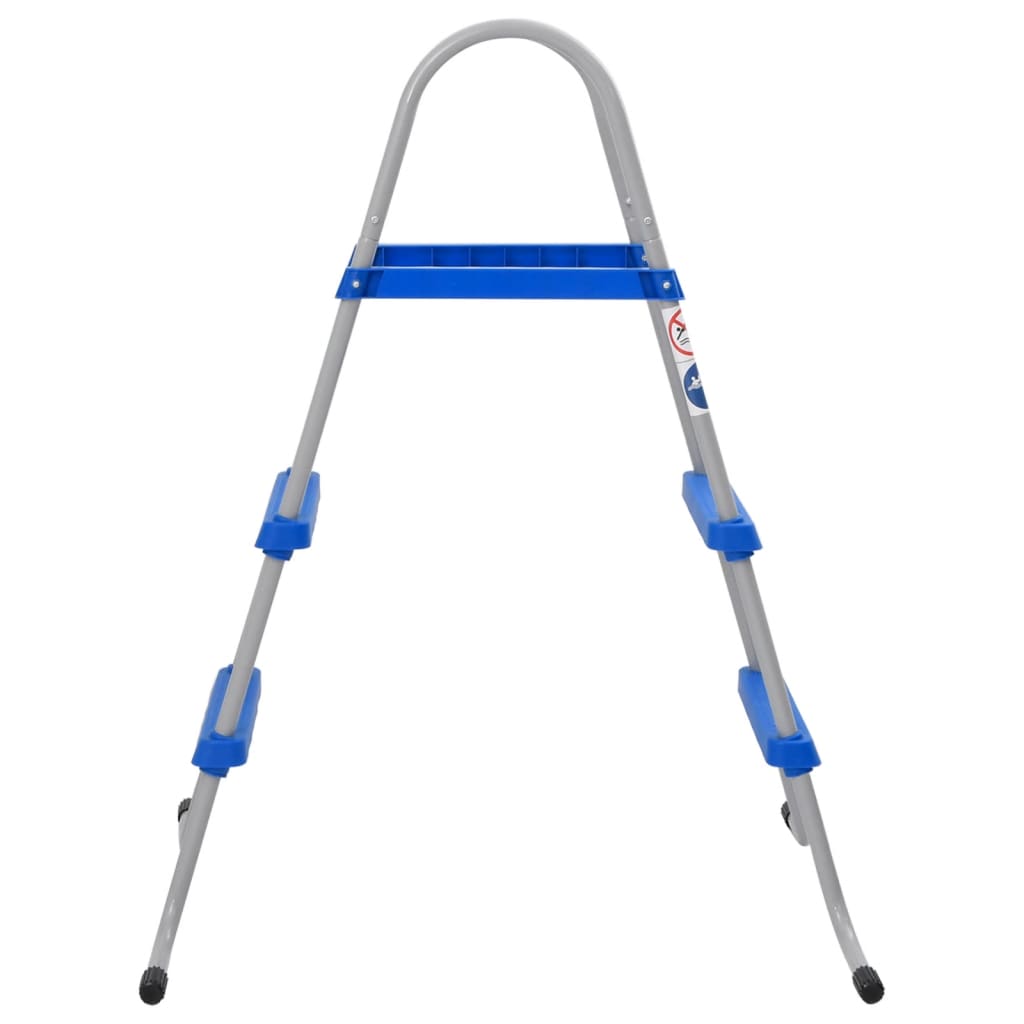 Scară De Piscină Pentru Piscină Supraterană 84 Cm Oțel/ Plastic