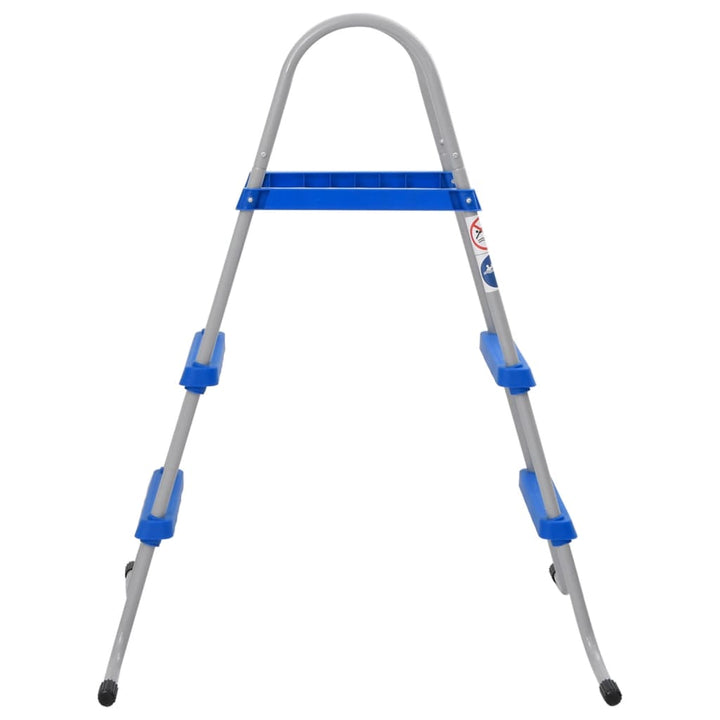 Scară De Piscină Pentru Piscină Supraterană 84 Cm Oțel/ Plastic