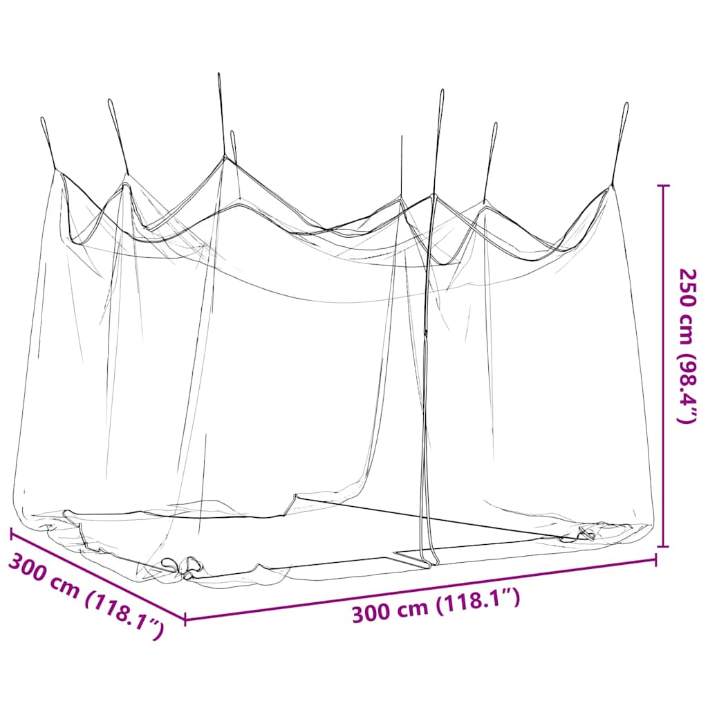 Plasa Tantari Interior Exterior 156 Ochiuri 300X300X250 Cm