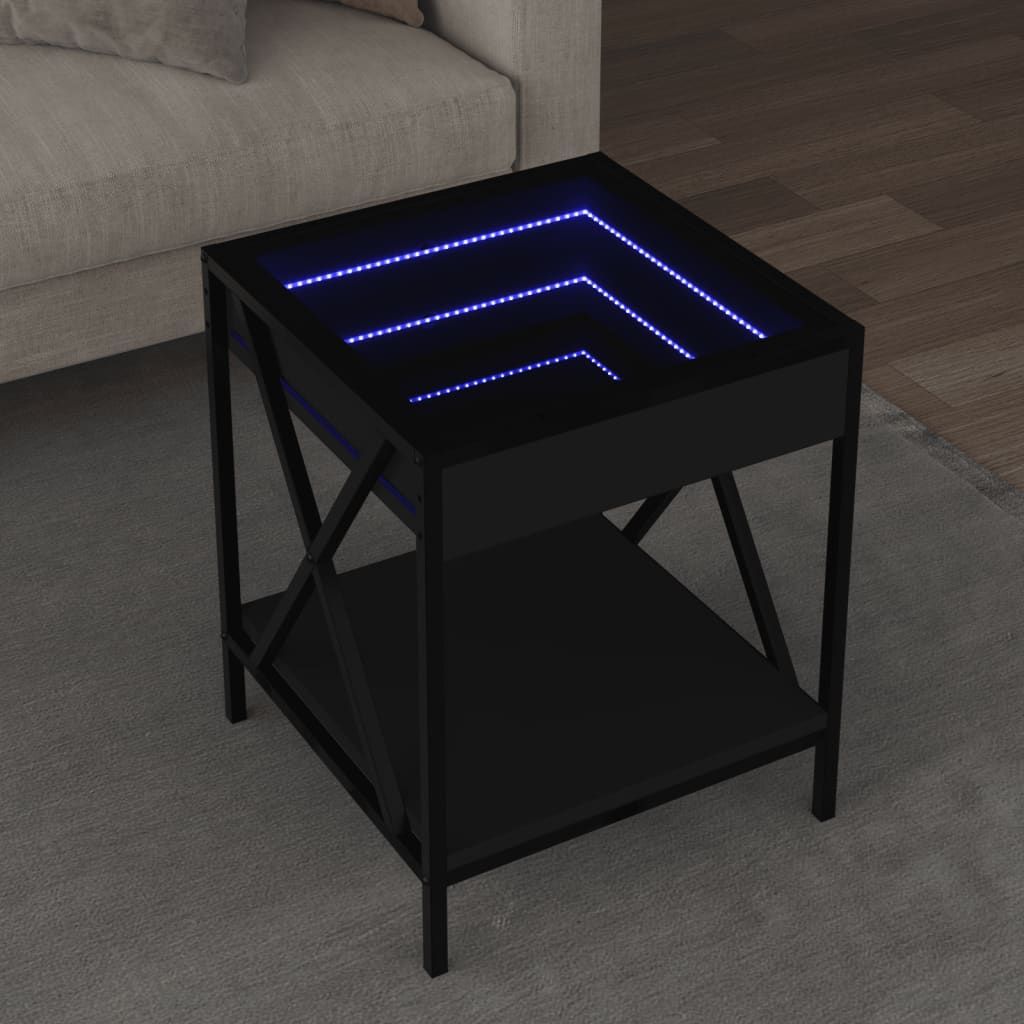 Măsuță De Cafea Cu Led Infinity, Stejar Fumuriu,