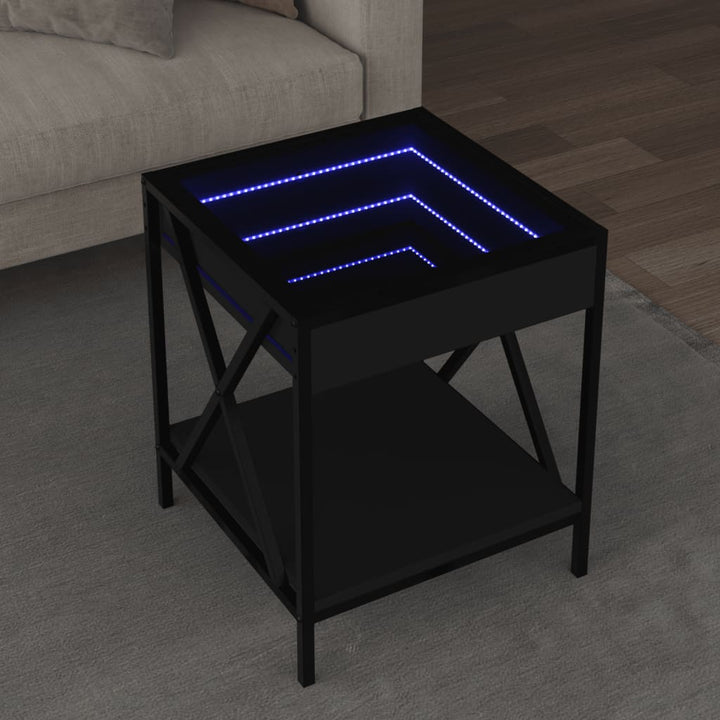 Măsuță De Cafea Cu Led Infinity, Stejar Fumuriu,