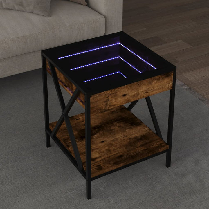 Măsuță De Cafea Cu Led Infinity, Stejar Fumuriu,
