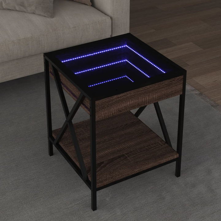 Măsuță De Cafea Cu Led Infinity, Stejar Fumuriu,