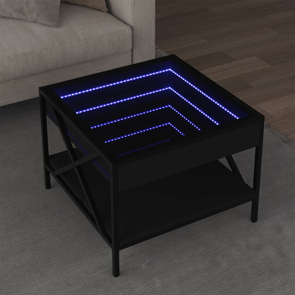 Măsuță De Cafea Cu Led Infinity, Stejar Fumuriu,