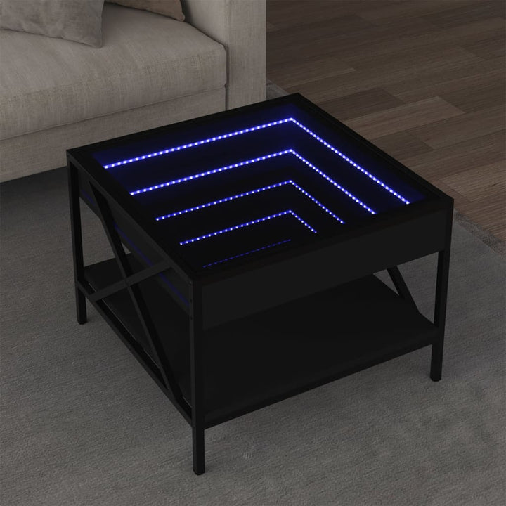 Măsuță De Cafea Cu Led Infinity, Stejar Fumuriu,