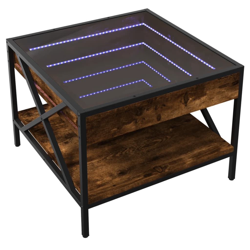 Măsuță De Cafea Cu Led Infinity, Stejar Fumuriu,