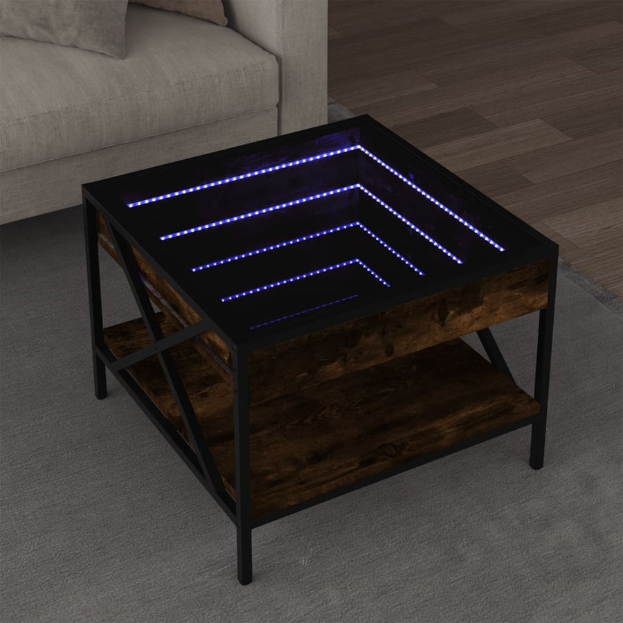 Măsuță De Cafea Cu Led Infinity, Stejar Fumuriu,