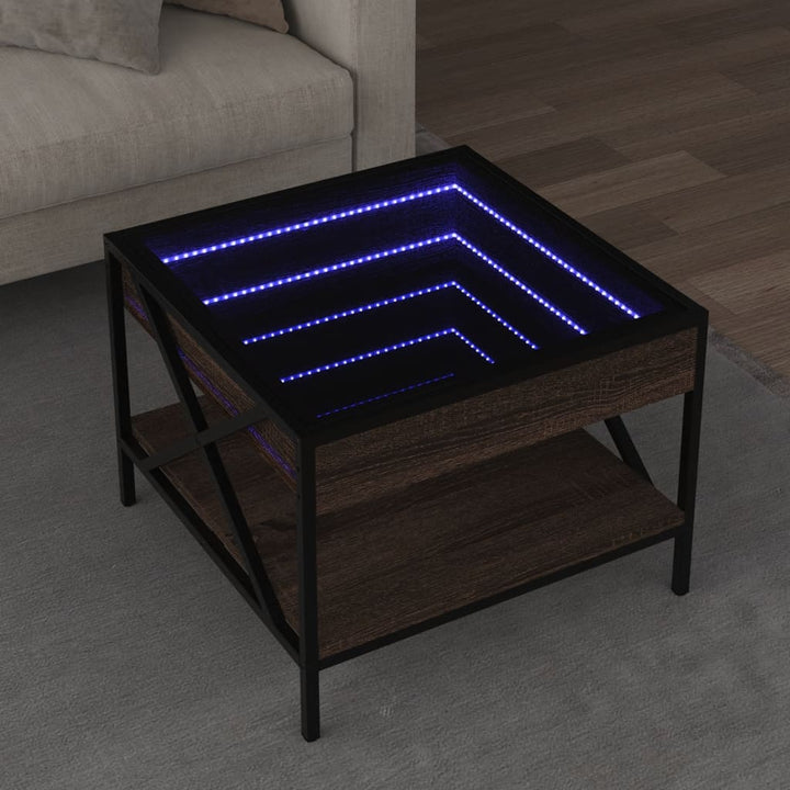 Măsuță De Cafea Cu Led Infinity, Stejar Fumuriu,