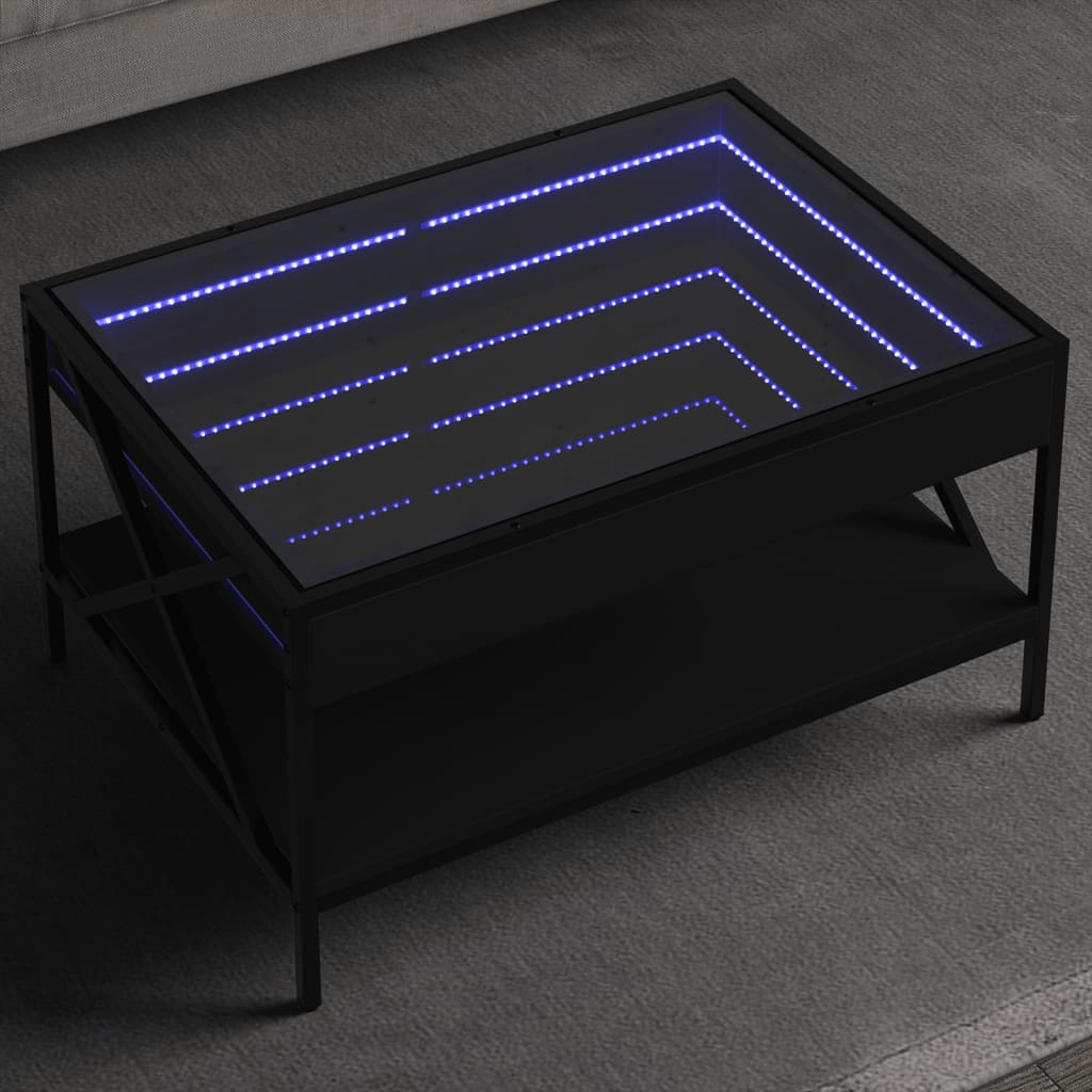 Măsuță De Cafea Cu Led Infinity, Stejar Fumuriu,