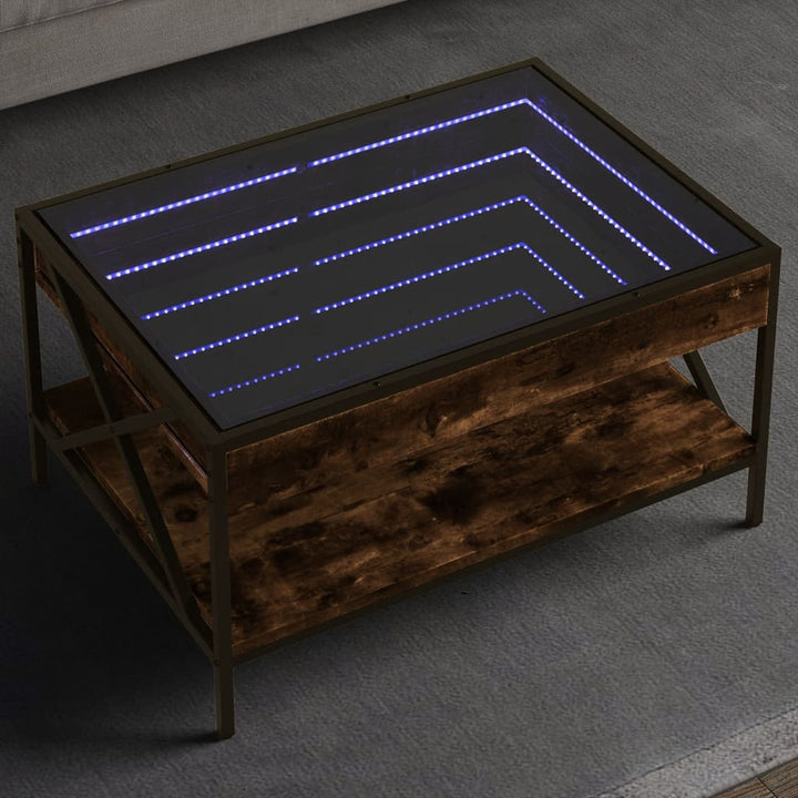 Măsuță De Cafea Cu Led Infinity, Stejar Fumuriu,