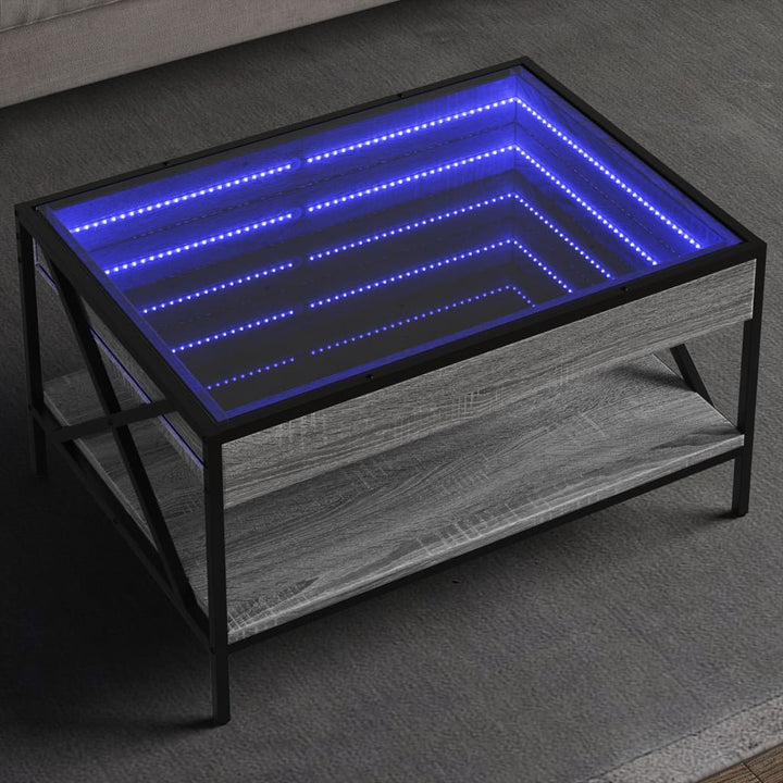 Măsuță De Cafea Cu Led Infinity, Stejar Fumuriu,