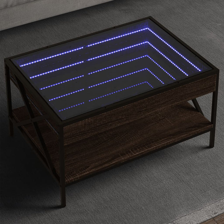 Măsuță De Cafea Cu Led Infinity, Stejar Fumuriu,
