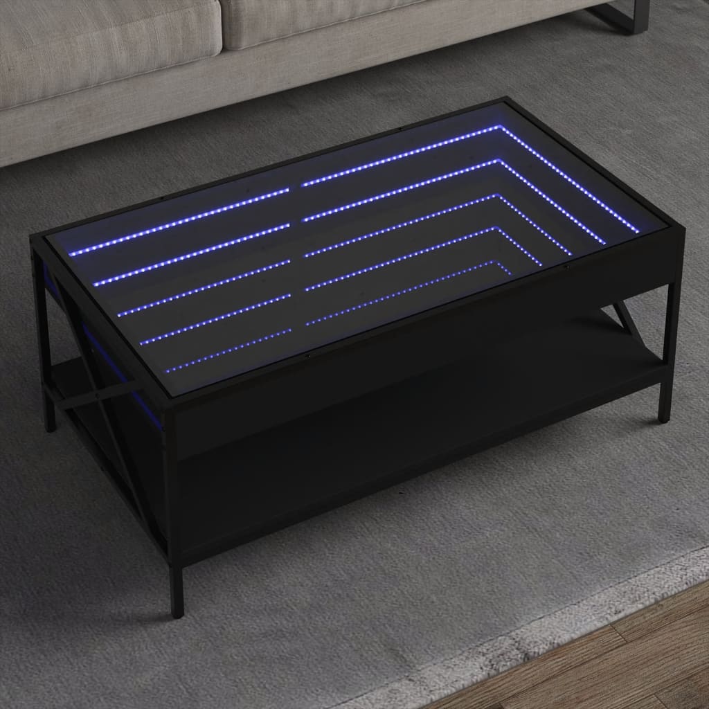 Măsuță De Cafea Cu Led Infinity, Stejar Fumuriu,