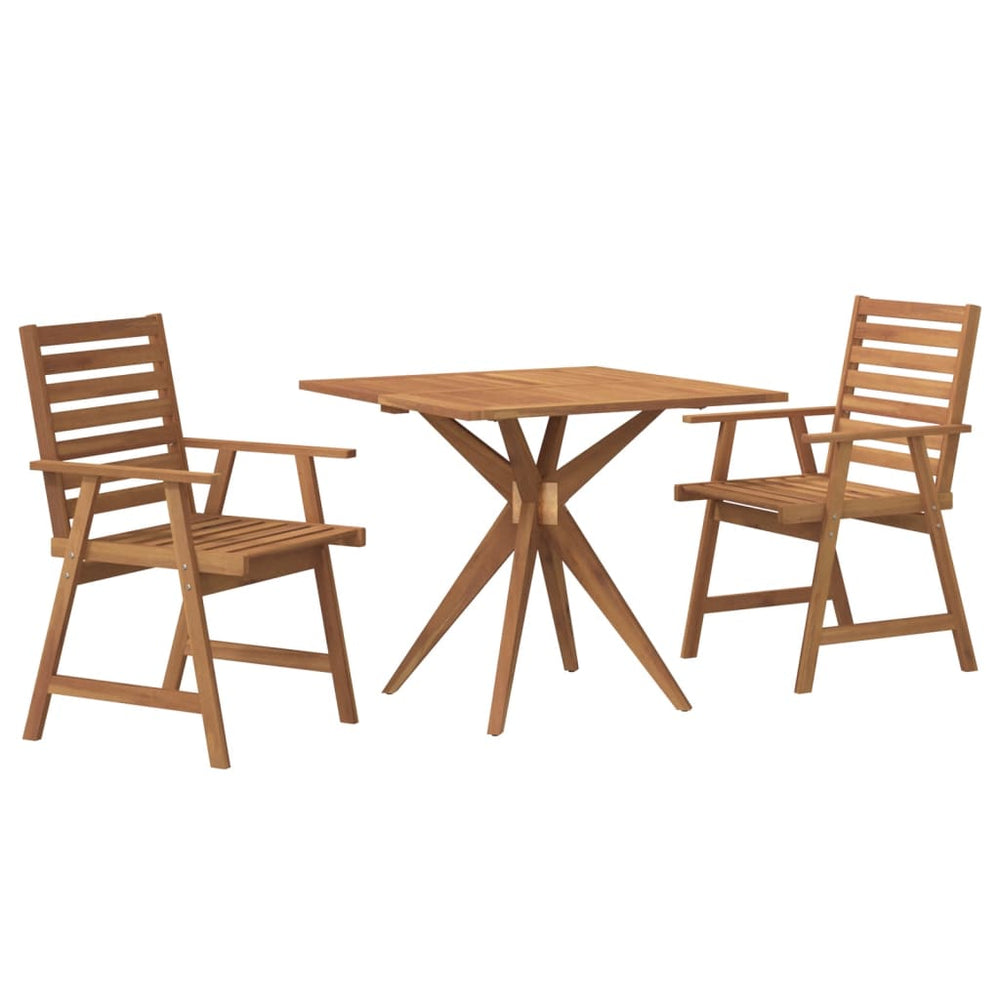 Set Mobilier De Grădină, 3 Piese, Lemn Masiv De Acacia