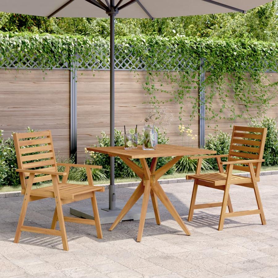 Set Mobilier De Grădină, 3 Piese, Lemn Masiv De Acacia