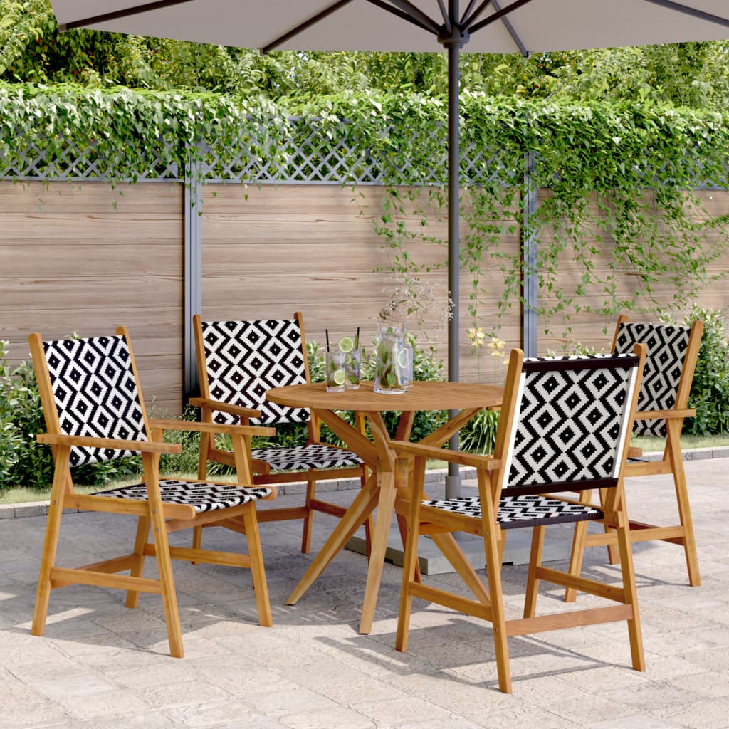 Set Mobilier De Grădină, 5 Piese, Lemn Masiv De Acacia
