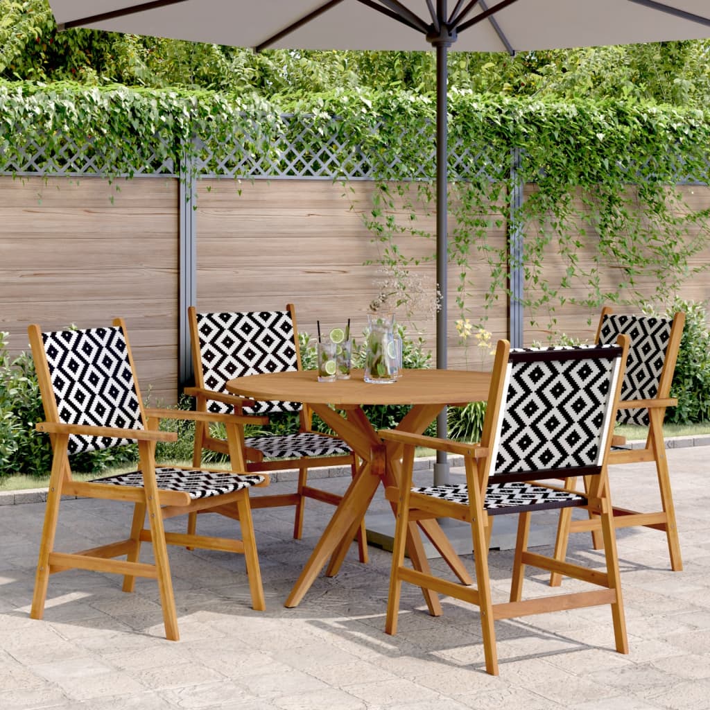 Set Mobilier De Grădină, 5 Piese, Lemn Masiv De Acacia