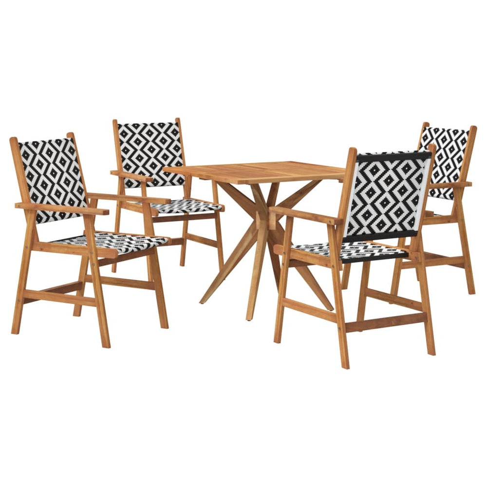 Set Mobilier De Grădină, 5 Piese, Lemn Masiv De Acacia
