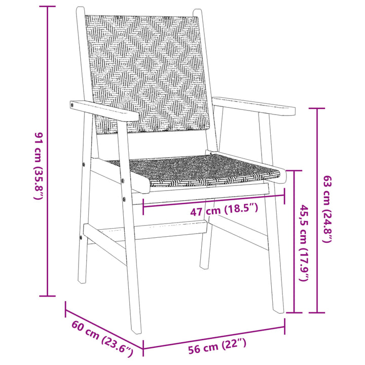 Set Mobilier De Grădină, 5 Piese, Lemn Masiv De Acacia