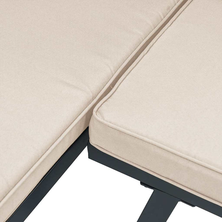 Set Canapea De Grădină, 5 Piese, Cu Perne, Negru, Oțel Vopsit