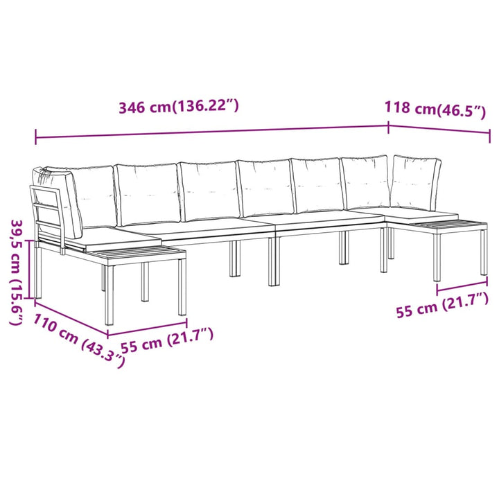 Set Canapea De Grădină, 4 Piese, Cu Perne, Negru, Oțel Vopsit
