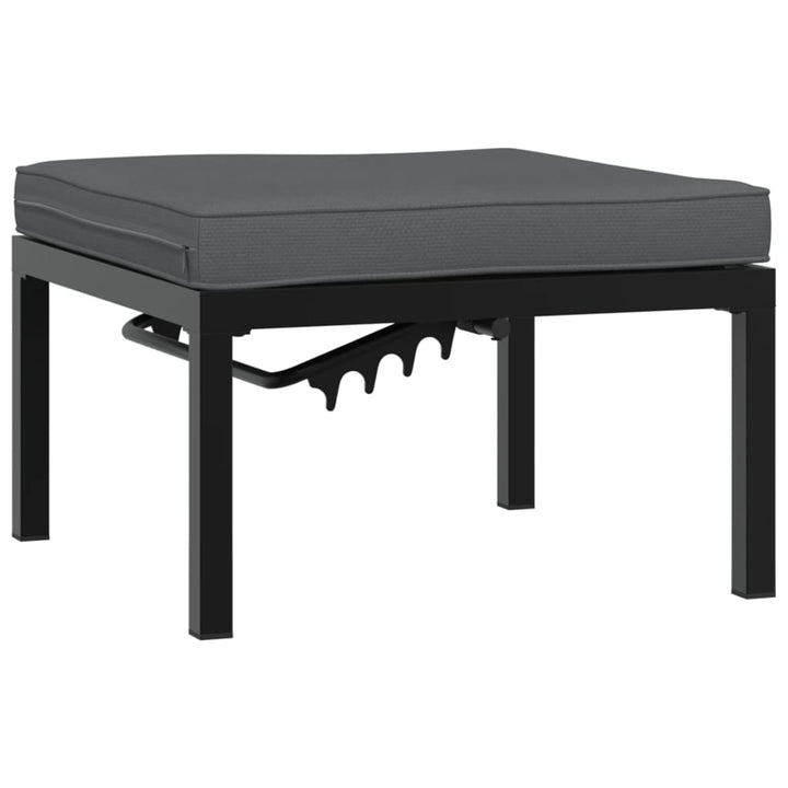 Set Mobilier De Grădină Cu Perne, 4 Piese, Negru, Aluminiu
