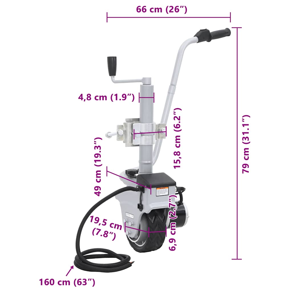 Motorizată Pentru Remorcă, Aluminiu 12 V 350 W