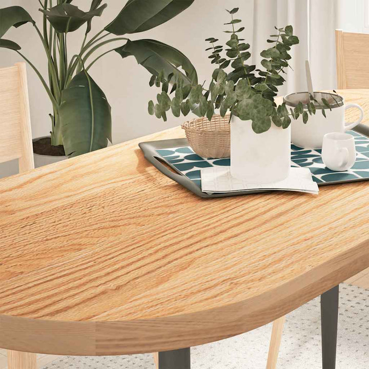 Blat De Masă Lemn Masiv De Stejar Oval