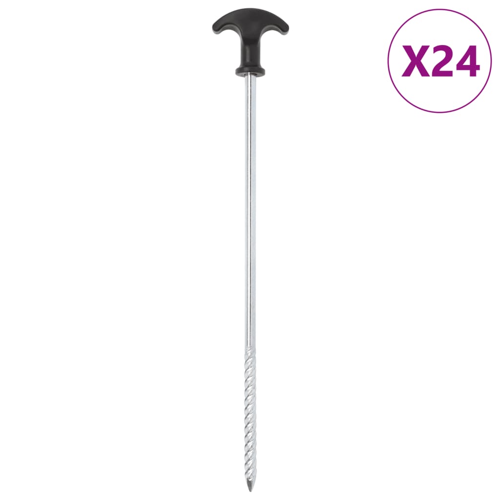 Țăruși De Cort, 24 Buc., , Ø7 Mm, Oțel Galvanizat