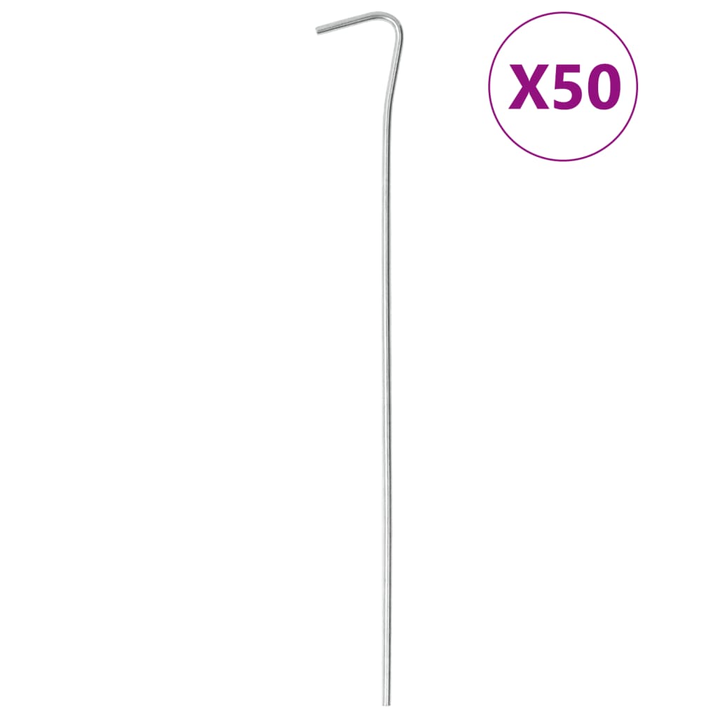 Țăruși De Cort, 50 Buc., 23 Cm, Ø, Oțel Galvanizat