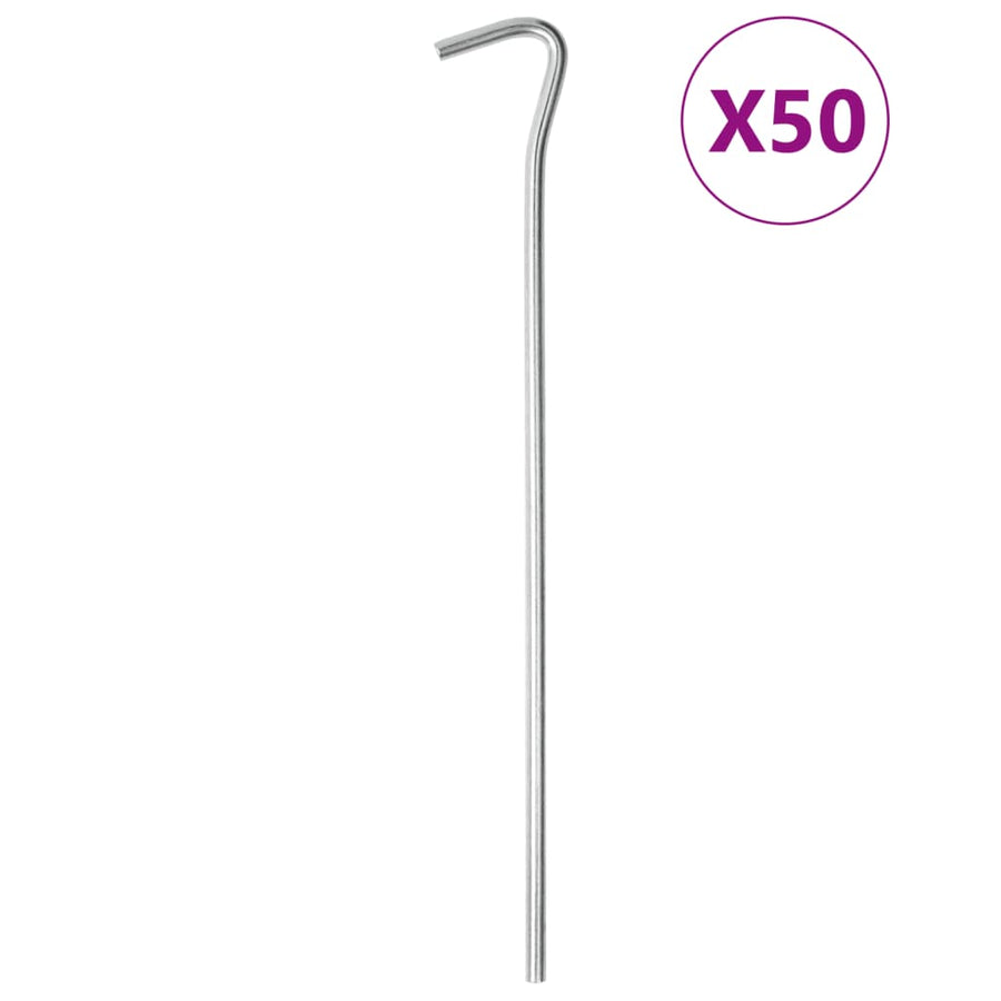 Țăruși De Cort, 50 Buc., 23 Cm, Ø, Oțel Galvanizat