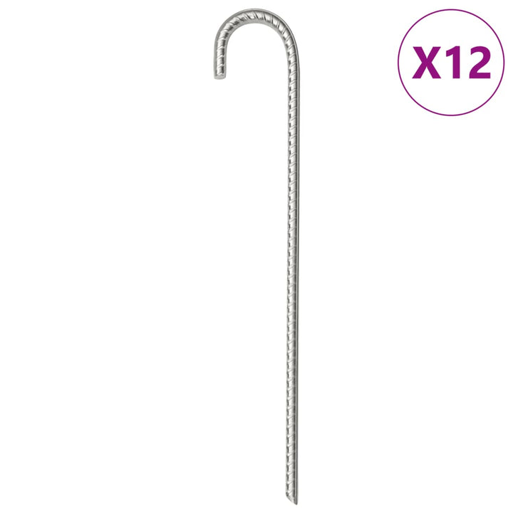 Țăruși De Cort, 24 Buc., 17 Cm, Ø20 Mm, Oțel Galvanizat
